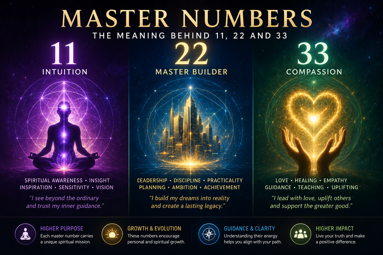 The Meaning Behind Master Numbers 11, 22 and 33